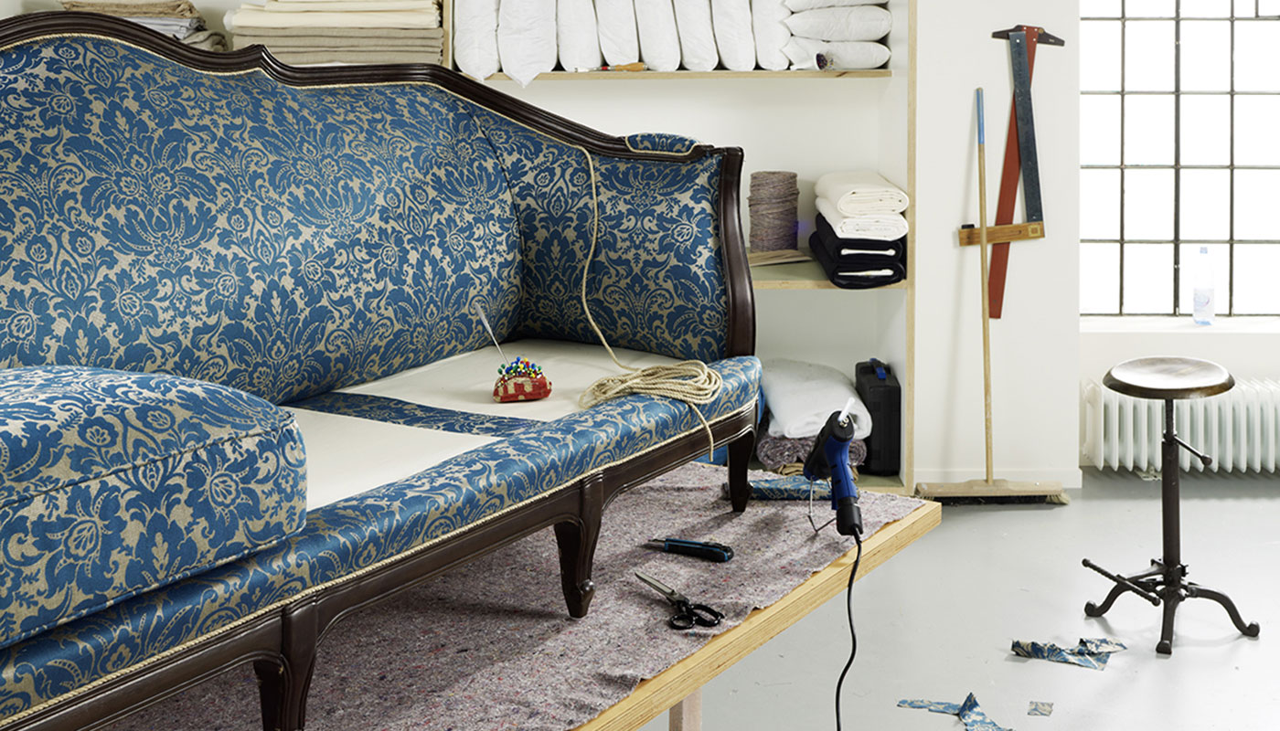 Bank am Ende der Polsterung